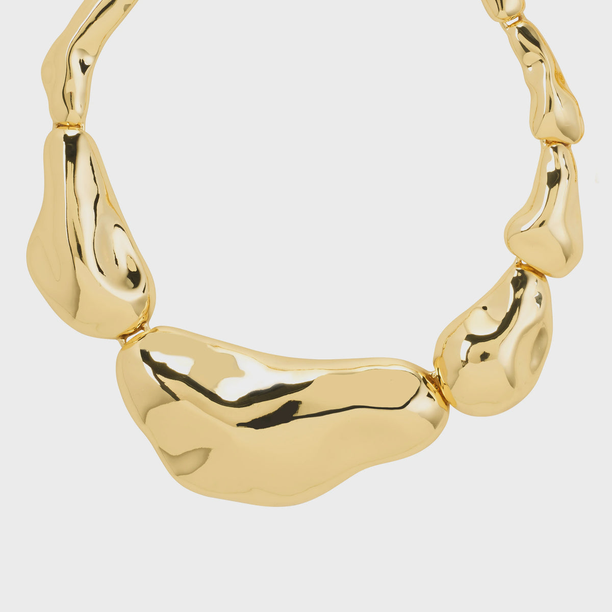 Necklace: Statement Chunky Giga Shapes FREE  - Gold Plated - Pilgrim