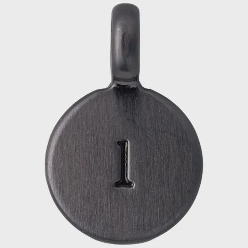Charm: Alphabet Letter Personalised Brushed Matte Metal - Hematite Plated