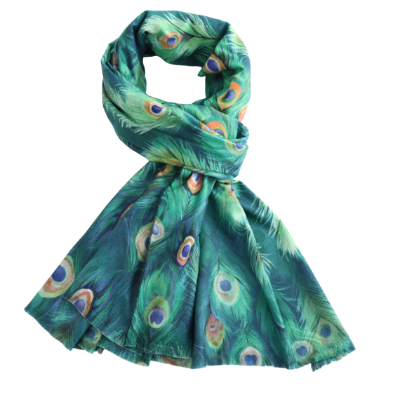 Scarf: Midweight Peacock Feathers