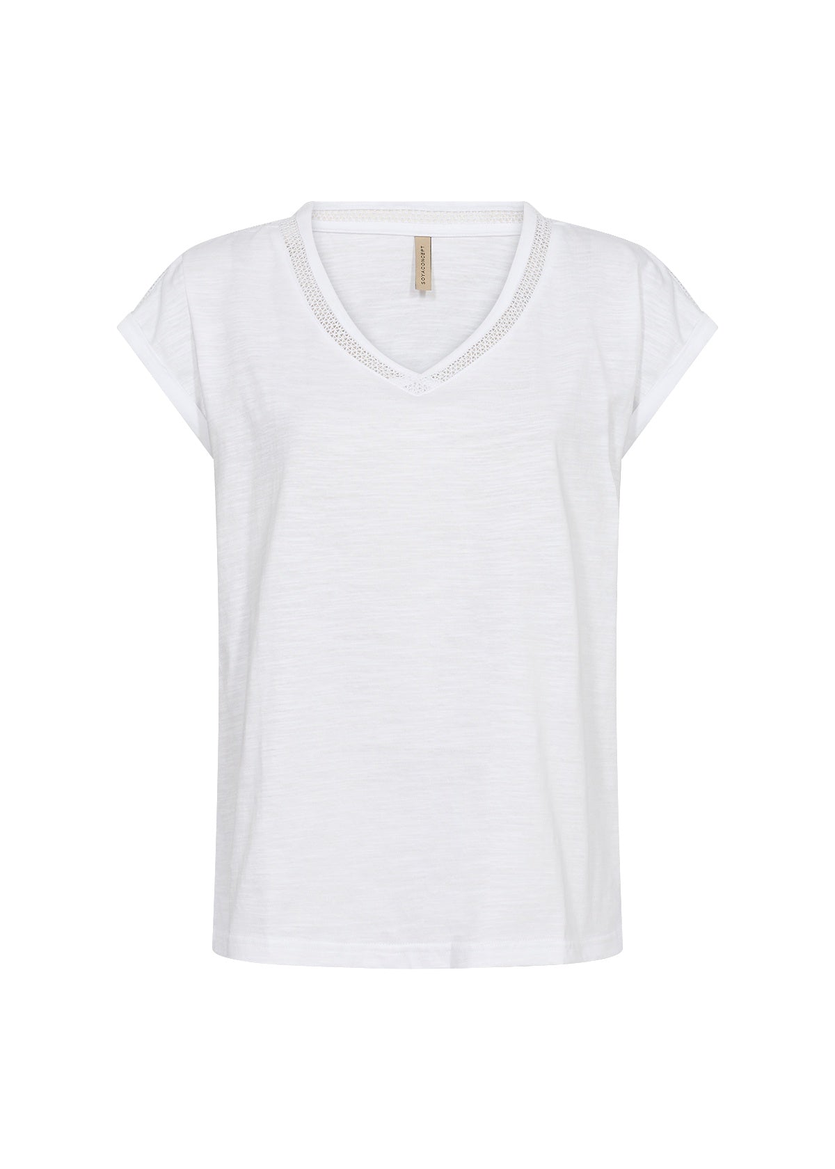 T-Shirt: Organic Cotton Short Sleeve BABETTE - White - Soya Concept