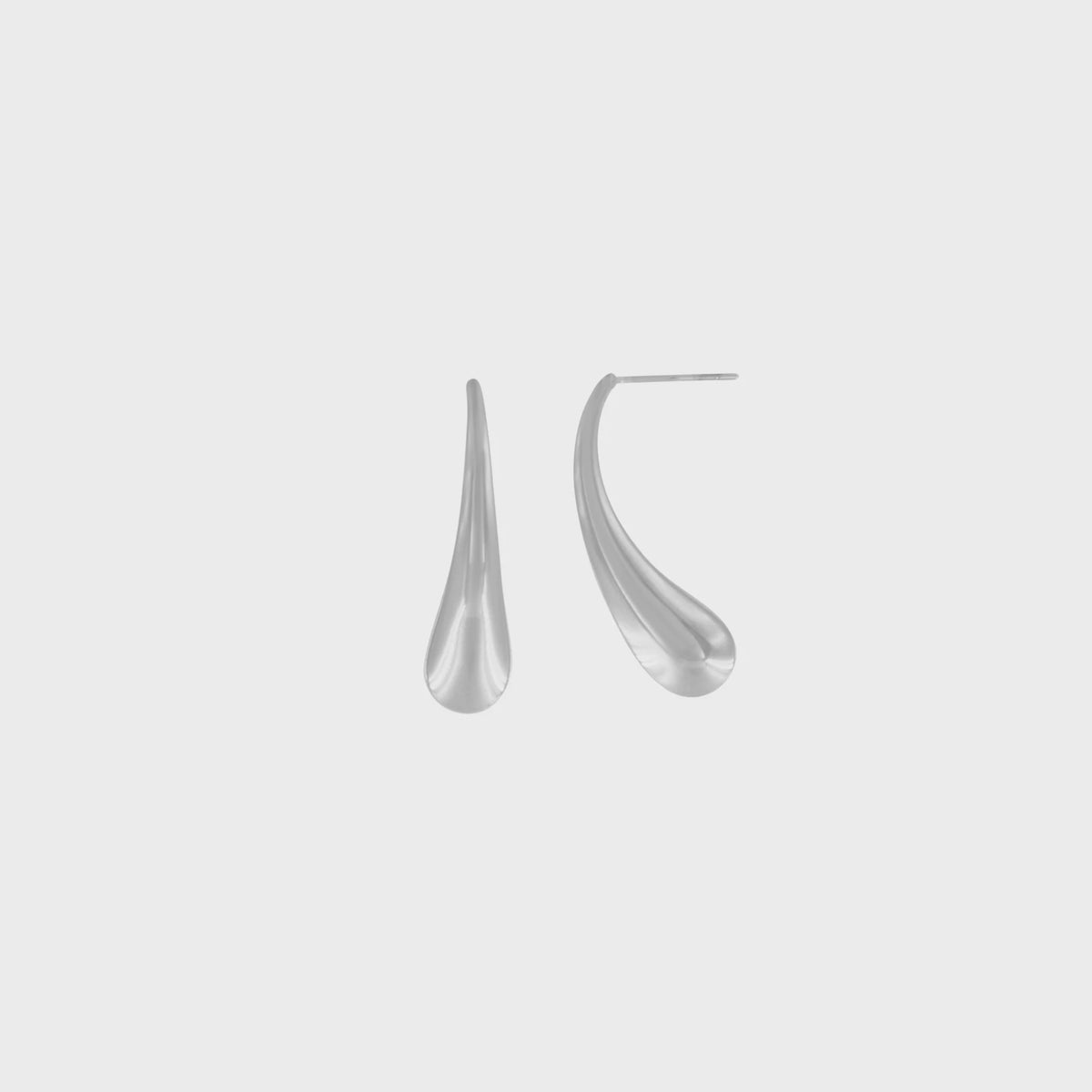 Earrings: Drop Stud Waterproof Droplet Passion - Silver Plated - FASHION - Dansk