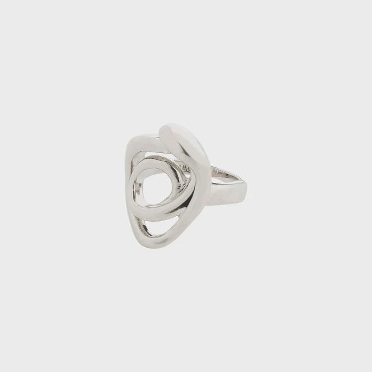 Ring: Shiny Doodle Design DIEGO - Silver Plated - Pilgrim