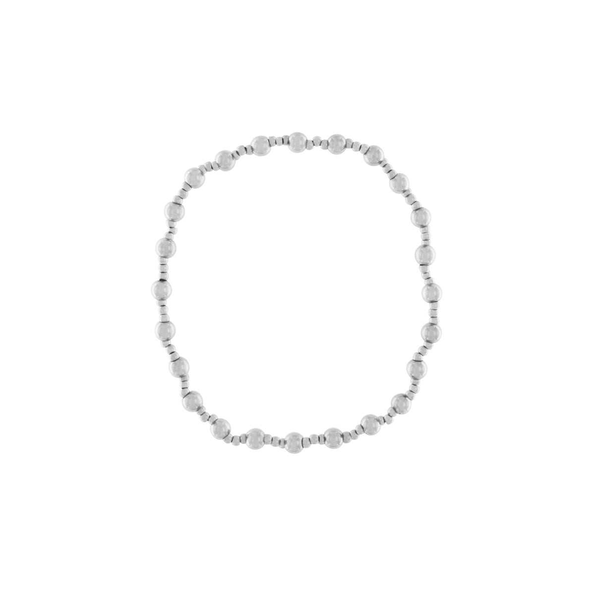 Bracelet: Stretch Waterproof 2 Ball Passion - Silver Plated - FASHION - Dansk