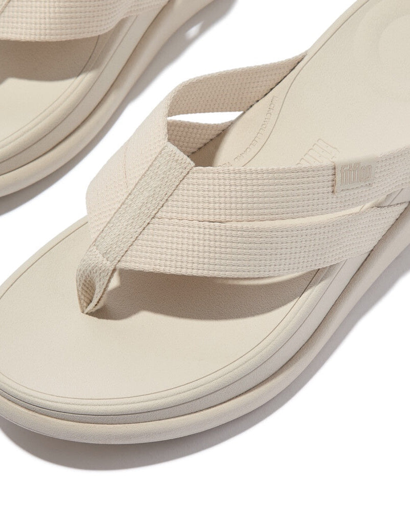 Flip Flops: F-MODE GO WEBBING FLATFORM STRAPPY FLIP-FLOPS  - Paris Beige - FitFlop
