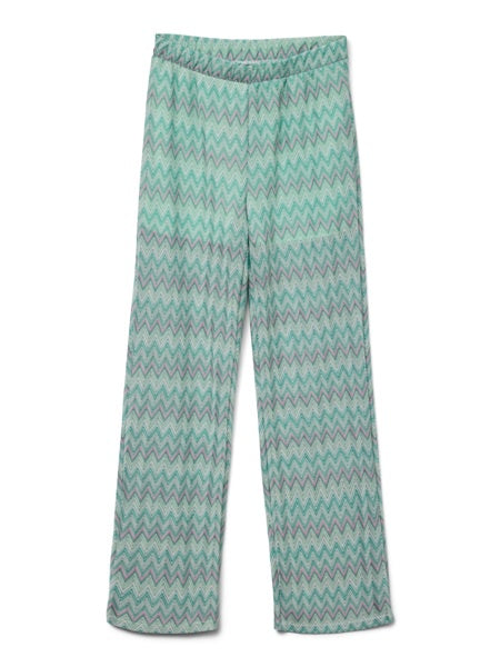 Trousers: Recycled DICTE Zig Zag Crochet - Birds Egg Green - Vero Moda