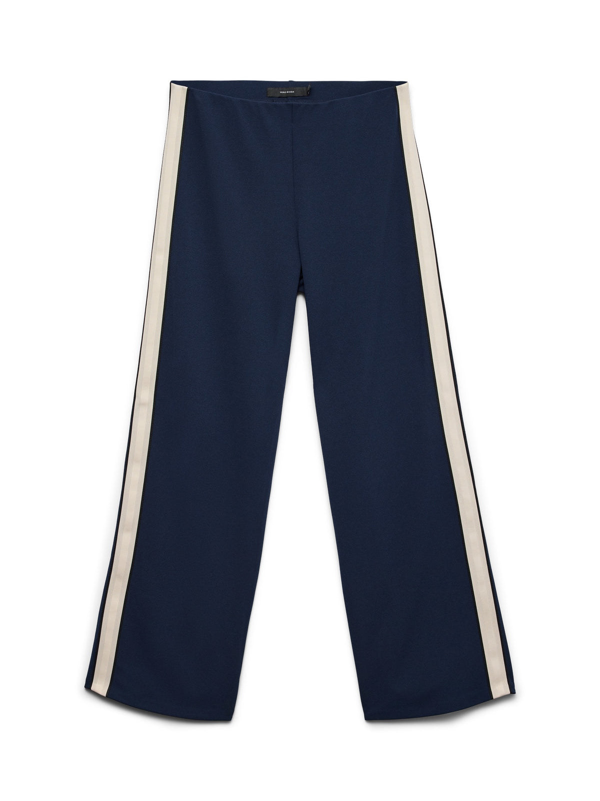 Trousers: Recycled Mid Wist Wide Leg Panel BERLIN - Black - Vera Moda