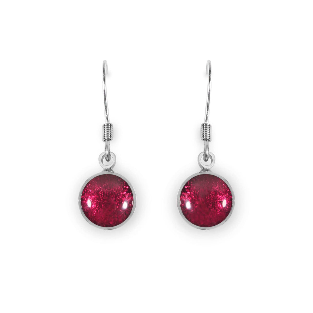 Earrings: Drop Hook Resin Shiny Circles  - Tropez - Watch This Space