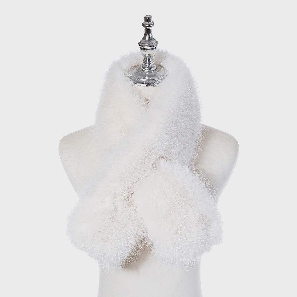Pull Through Scarf: Faux Fur Soft - Cream - Park Lane
