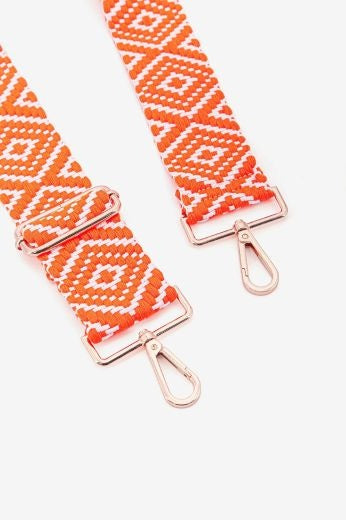 Strap: Bag Woven Two Tone Ikat - Neon Orange - SARTA