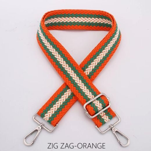 Strap: Bag Ladder Wide Silver Buckle - LIME GREEN