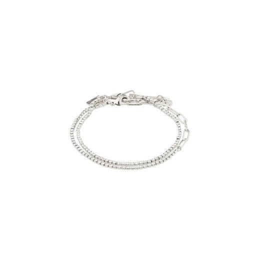 Bracelets: Clasp 2 in 1 Set Chains ROWAN - Silver Plated - PILGRIM