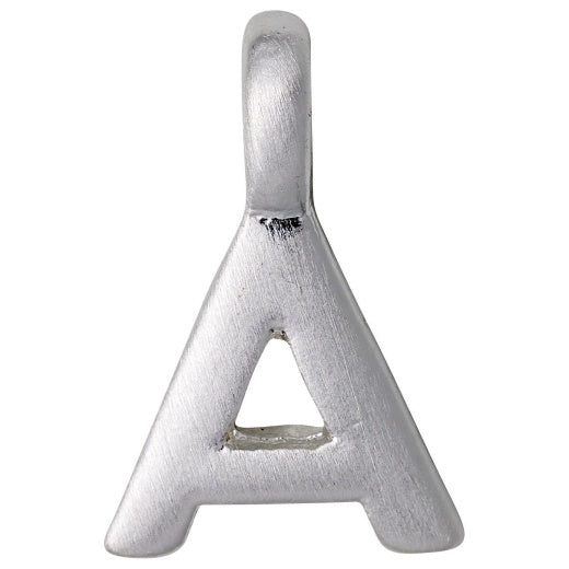 Charm: Necklace Letter Pendant Matte - Silver Plated - PILGRIM
