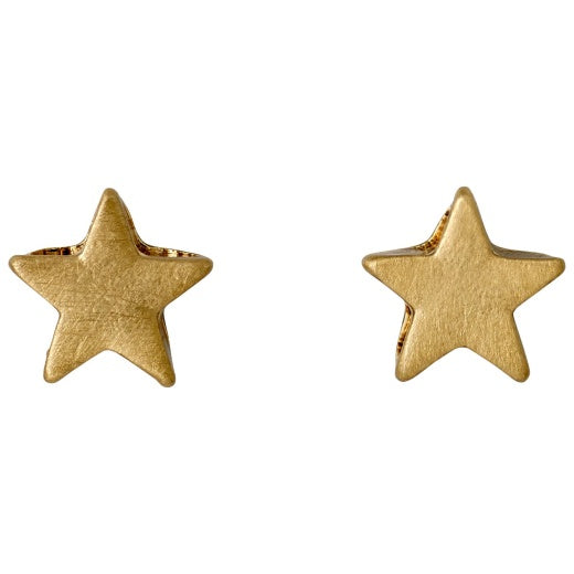 Earrings: Stud Ava Tiny Stars Matte - Gold Plated - Pilgrim