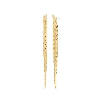 Earrings: Stud Drop Multi Strands ZENOBIA - Gold Plated - PILGRIM