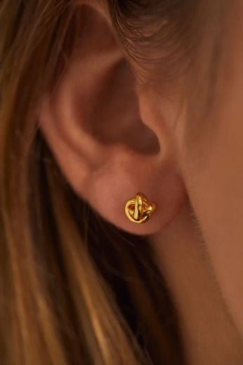 Earrings: Stud Knot - Gold Plated - Estella Bartlett