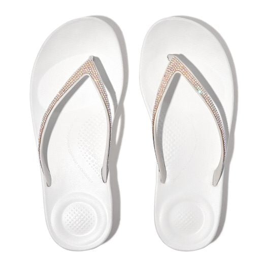 Flip Flop: IQUSHION SPARKLE - Urban White - Fitflop