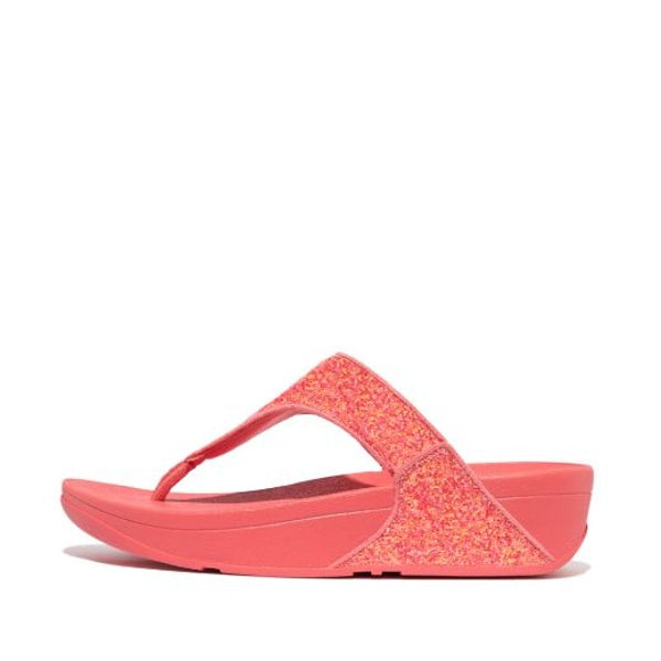 Toe Post Sandals: LULU GLITTER Flip Flop - Rosy Coral - Fitflop