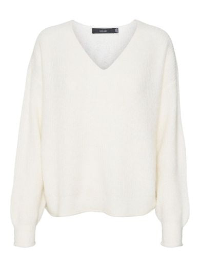 Jumper: Knit Wool Mix MILI - CREAM - Vero Moda