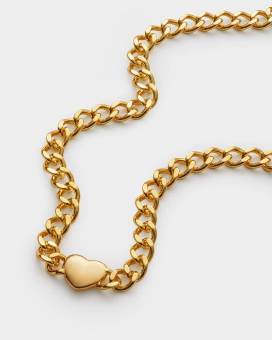 Necklace: Waterproof Short Heart Chain ALLURE - Gold Coated - Katie Loxton