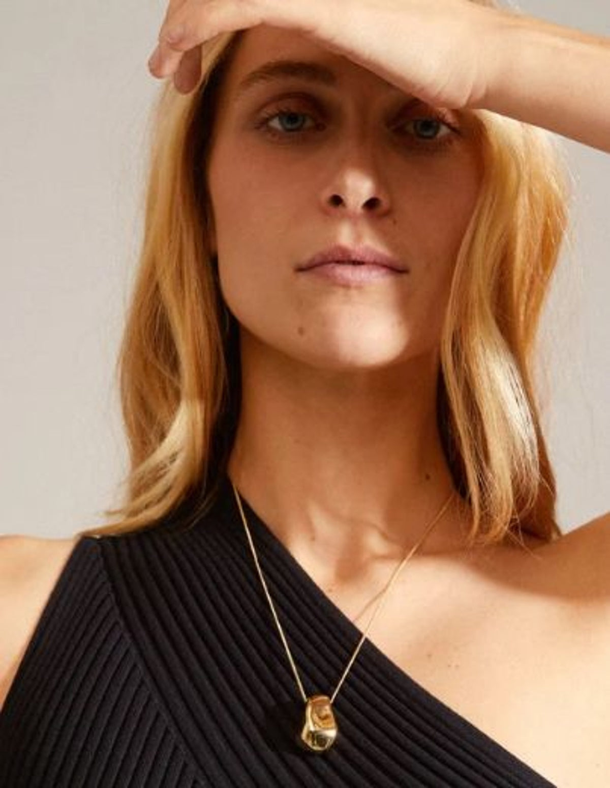 Necklace: Long Adjustable Organic Nugget Recycled CHANTAL - Gold Plated - Pilgrim