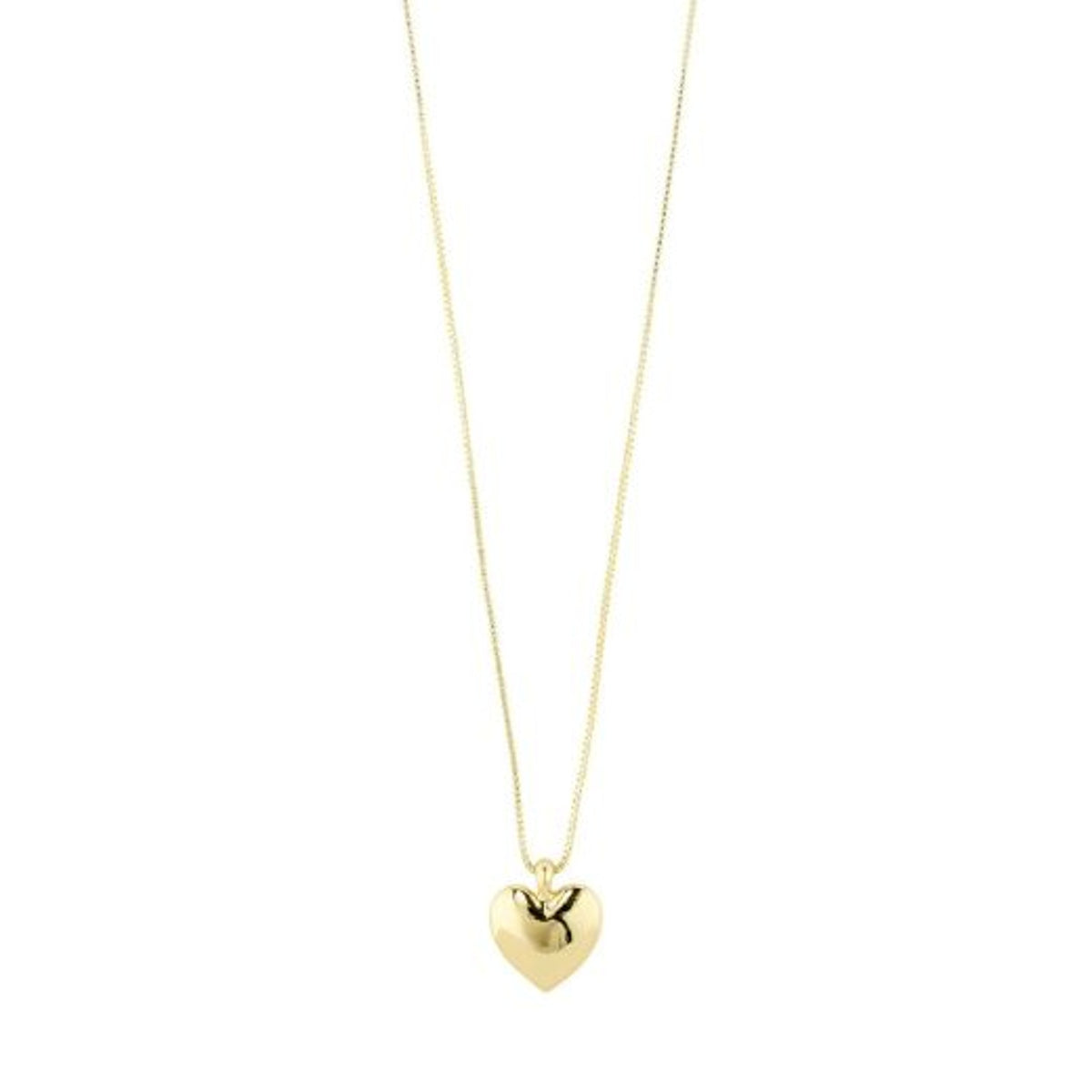 Necklace: Short Heart Pendant SOPHIA Recycled - Gold-Plated - Pilgrim