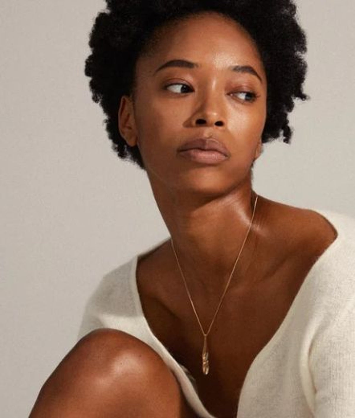 Necklace: Teardrop Pendant ALBERTE  - Gold-Plated - Pilgrim