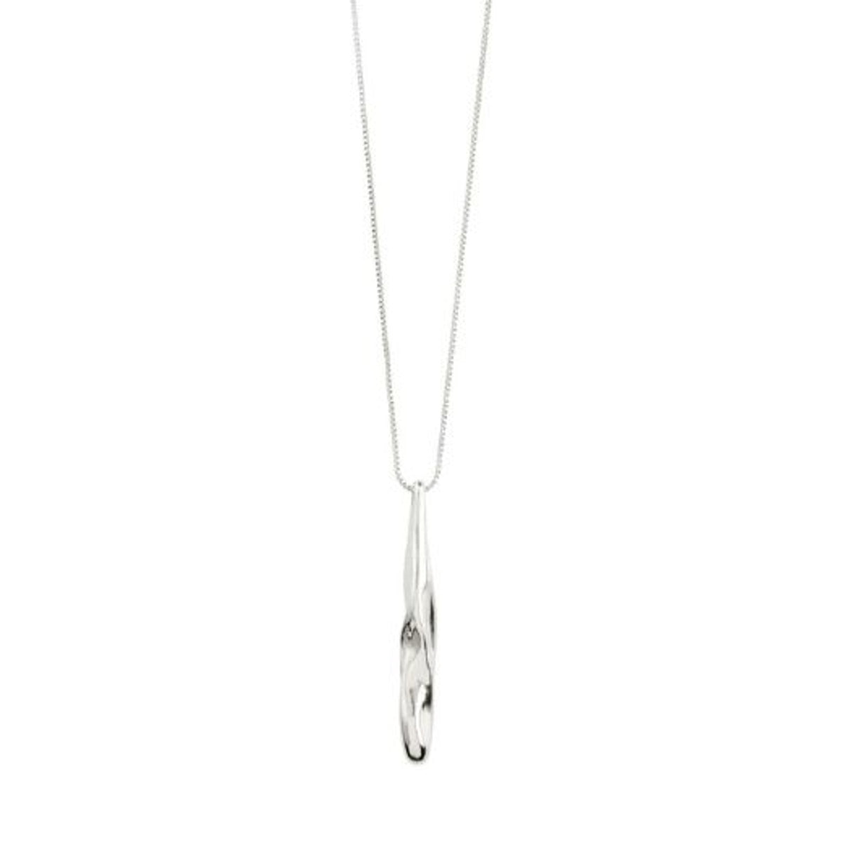 Necklace: Teardrop Pendant ALBERTE  - Silver-Plated - Pilgrim