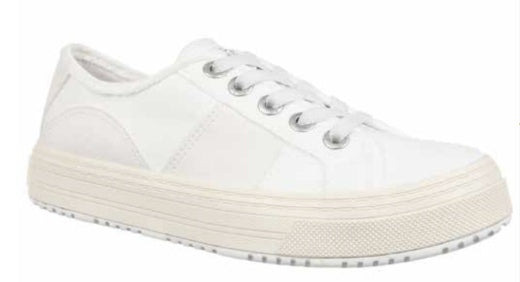 Pumps: Canvas Lace Up Trainers SUPER SMILE - White- Blowfish Malibu