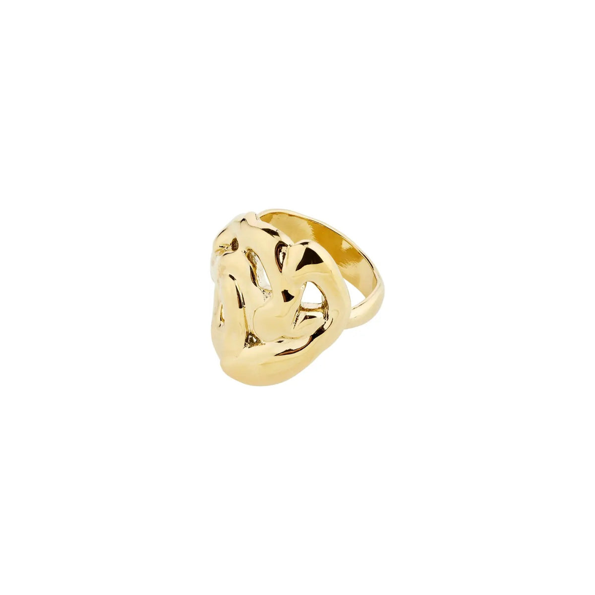 Ring: Organic Round LUCA - Gold Plated  PILGRIM
