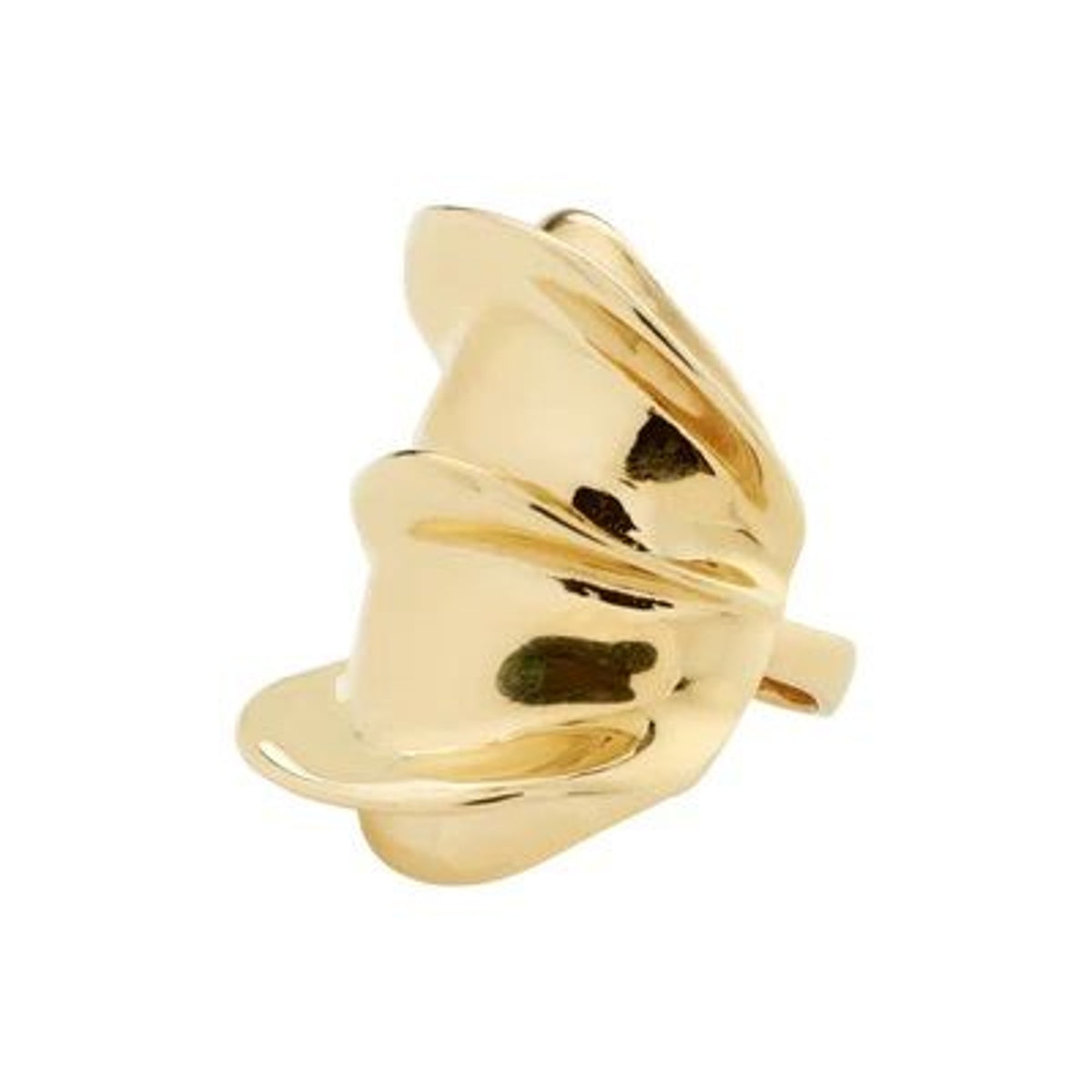 Ring: Statement Large Ridged STAY - Gold Plated - PILGRIM