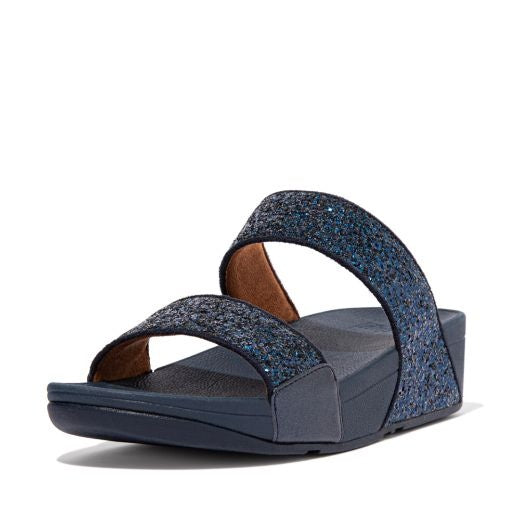 Slider Sandals: Glitter Slides LULU - MIDNIGHT NAVY - Fitflop