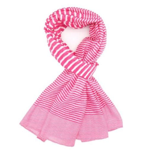 Scarf: Lightweight Cross Stripes - Select Colour