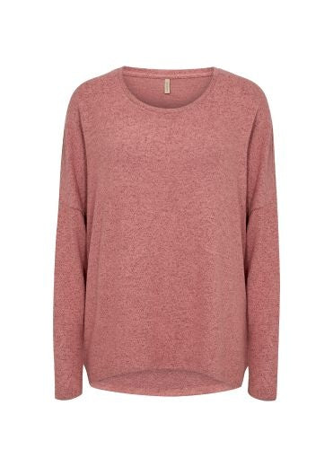 Top: Soft Touch Round Neck Long Sleeve BIARA - Blush Pink - Soya Concept