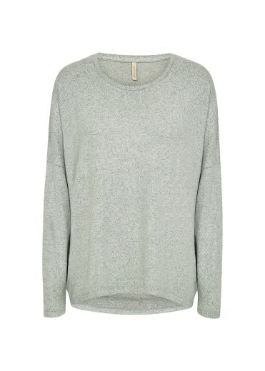 Top: Soft Touch Round Neck Long Sleeve BIARA - Light Green - Soya Concept