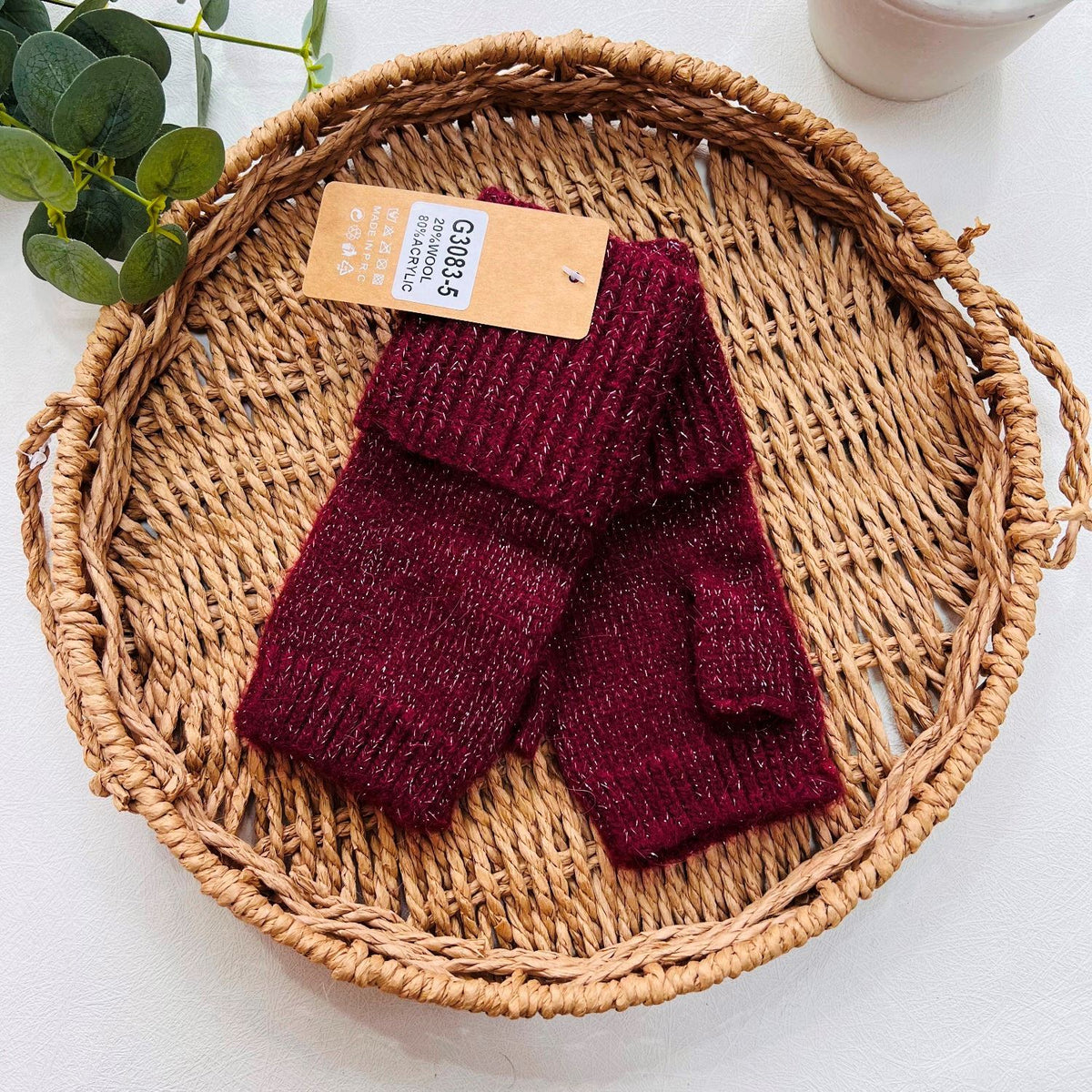 Wrist Warmers Fingerless Gloves: Knitted Cuffed Soft - Assorted Colours