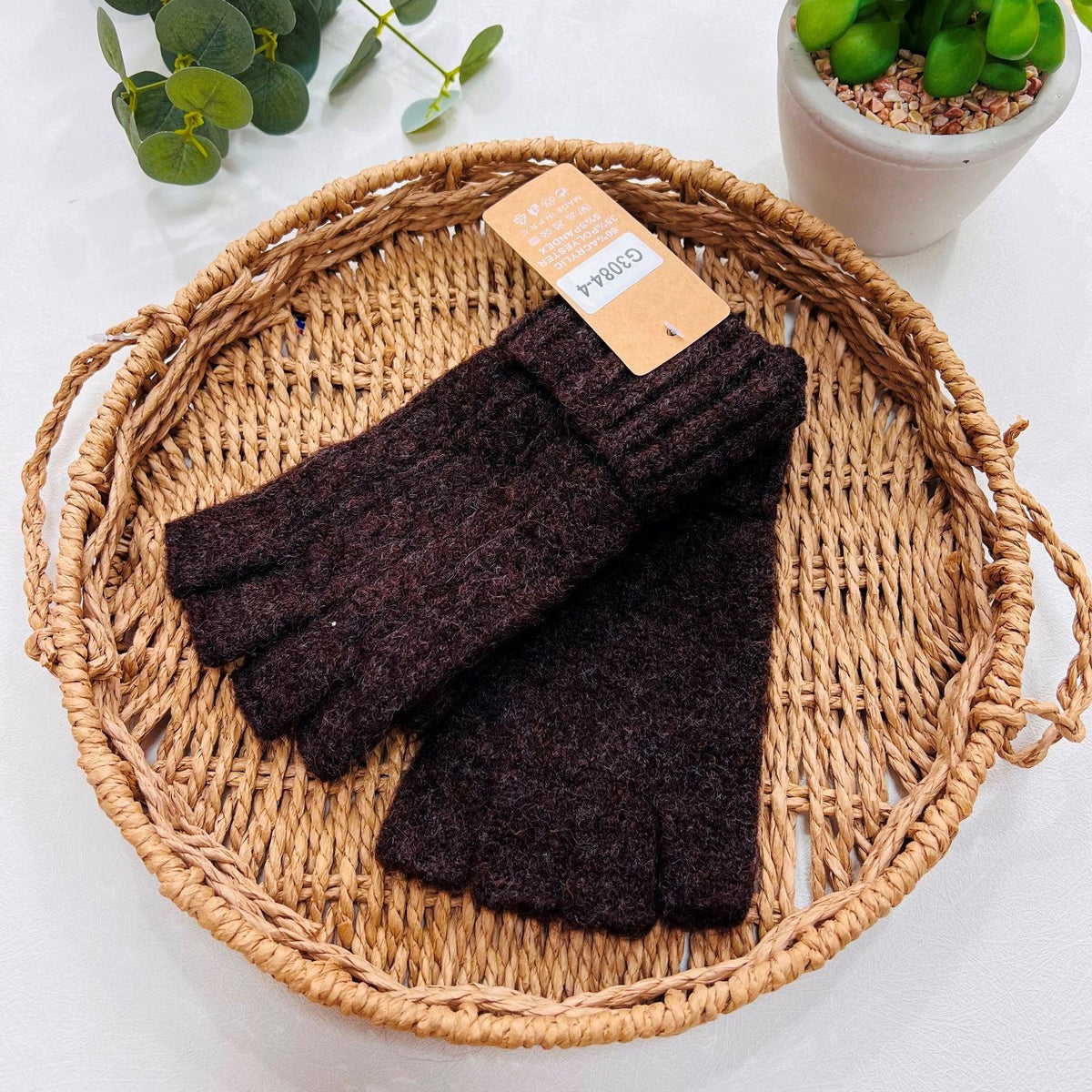Fingerless Gloves: Knitted  Cable Knit  - Assorted Colours
