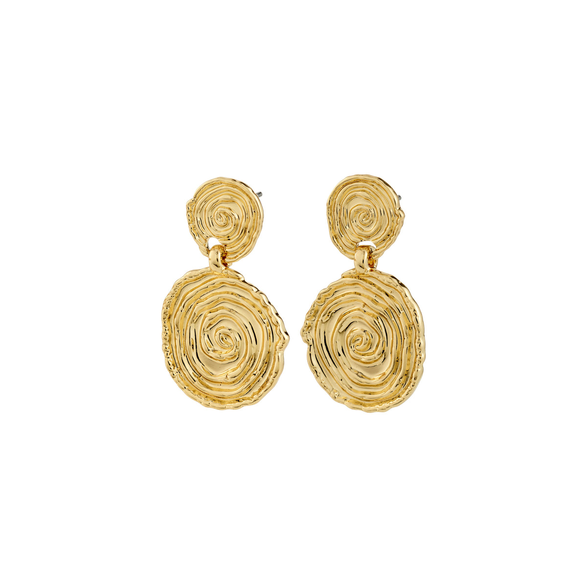 Earrings:  - Gold Plated Coin Charm AIR - Pilgrim