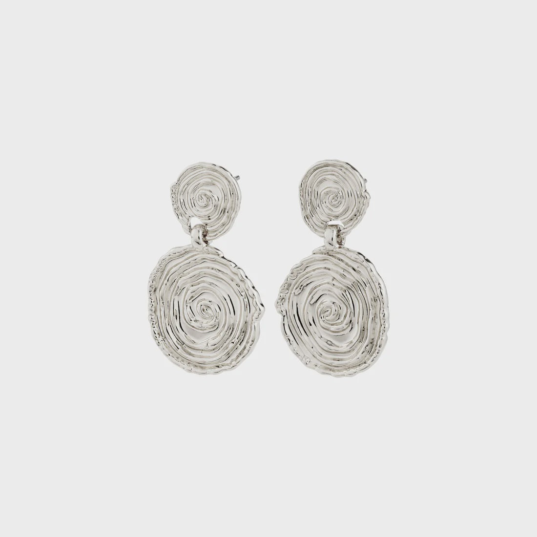 Earrings: - Silver Plated Coin Charm AIR - Pilgrim