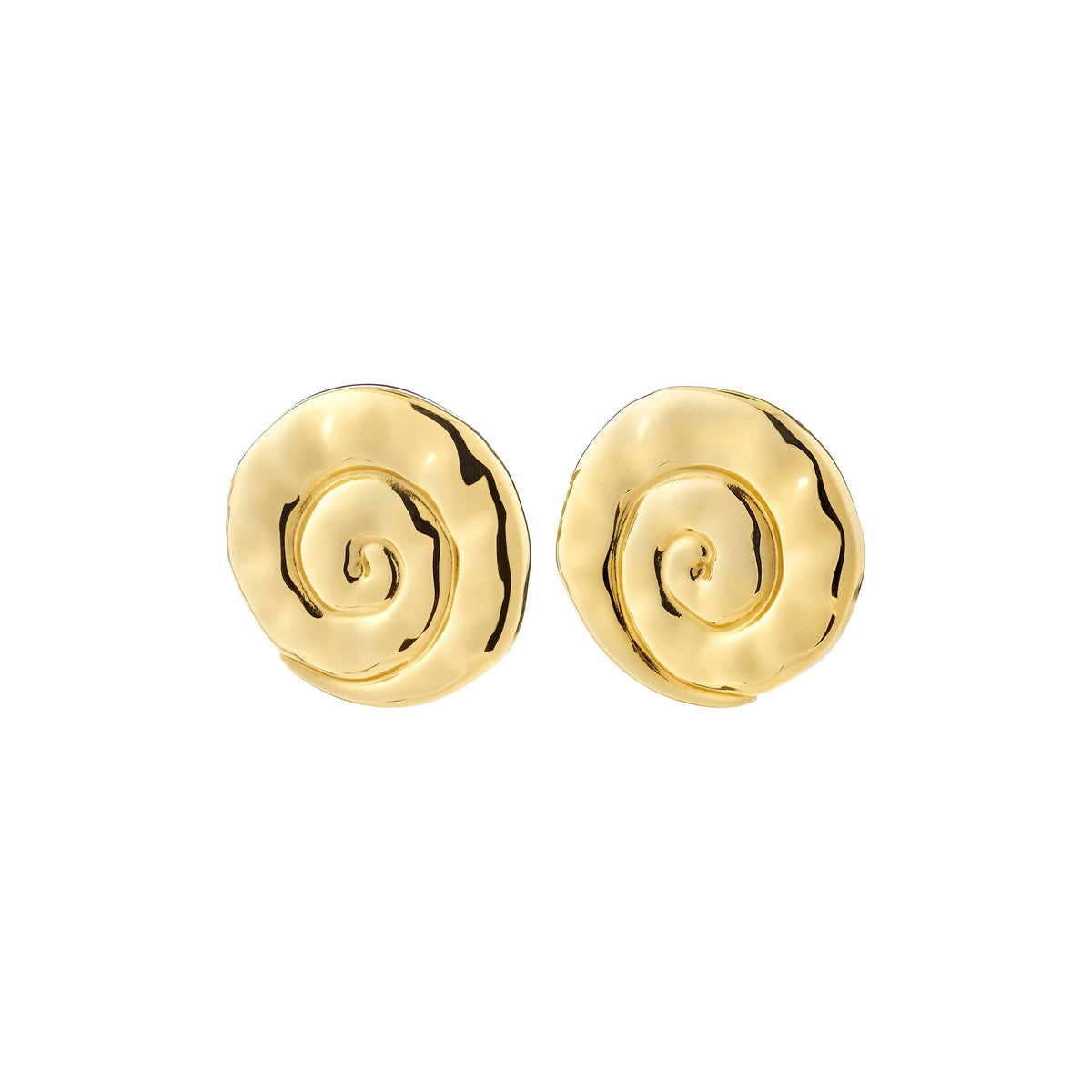 Earrings: Stud Spiral HAZE - Gold Plated- PILGRIM
