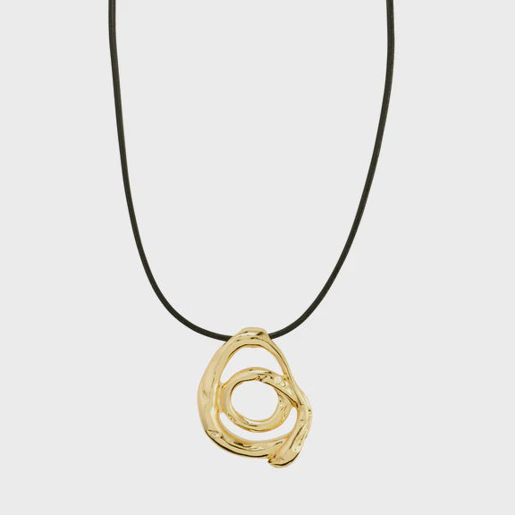 Necklace: Long Chain Pendant UNFOLD - Gold Plated - Pilgrim