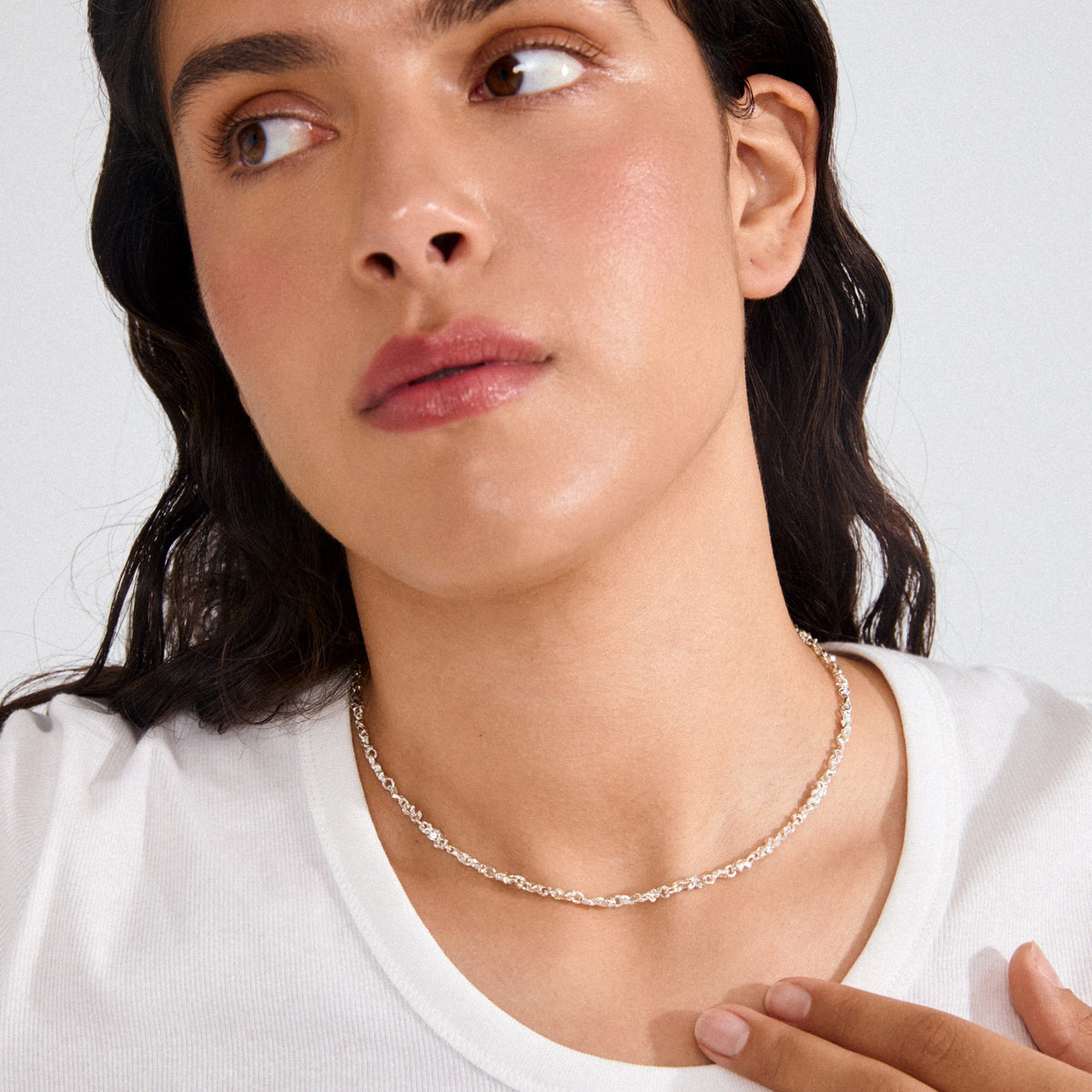 Necklace: Silver Plated Long Chain NOVA - Silver - Pilgrim