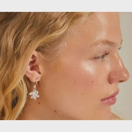 Earrings: Hoop Organic Wavy MOON Recycled - Gold-Plated - Pilgrim