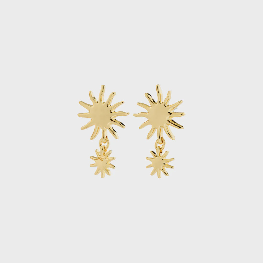 Earrings: - Gold Plated Sun Charm LYRICUS - Pilgrim