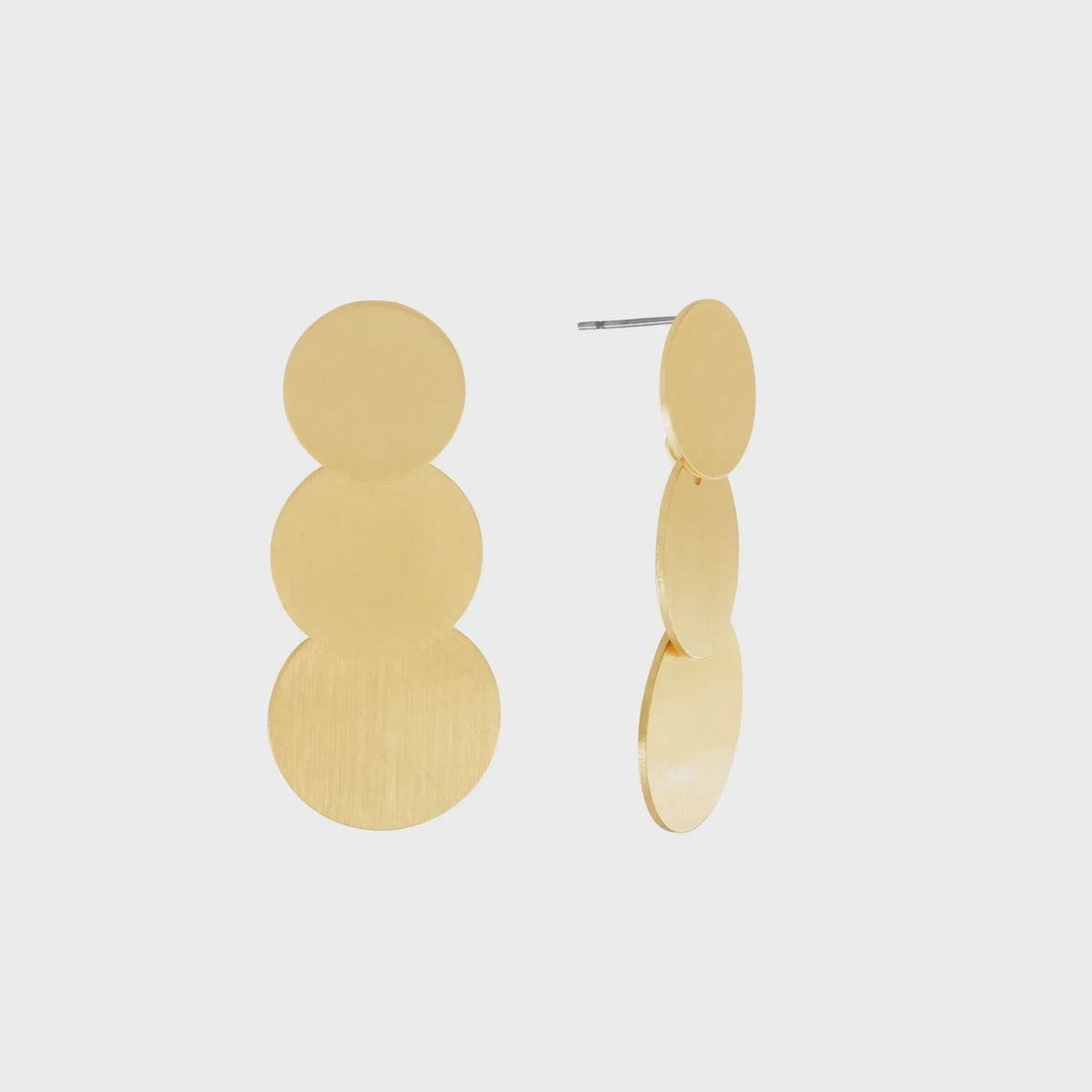 Earrings: Drop Stud Multi Drop Theia - Gold Plated - FASHION - Dansk