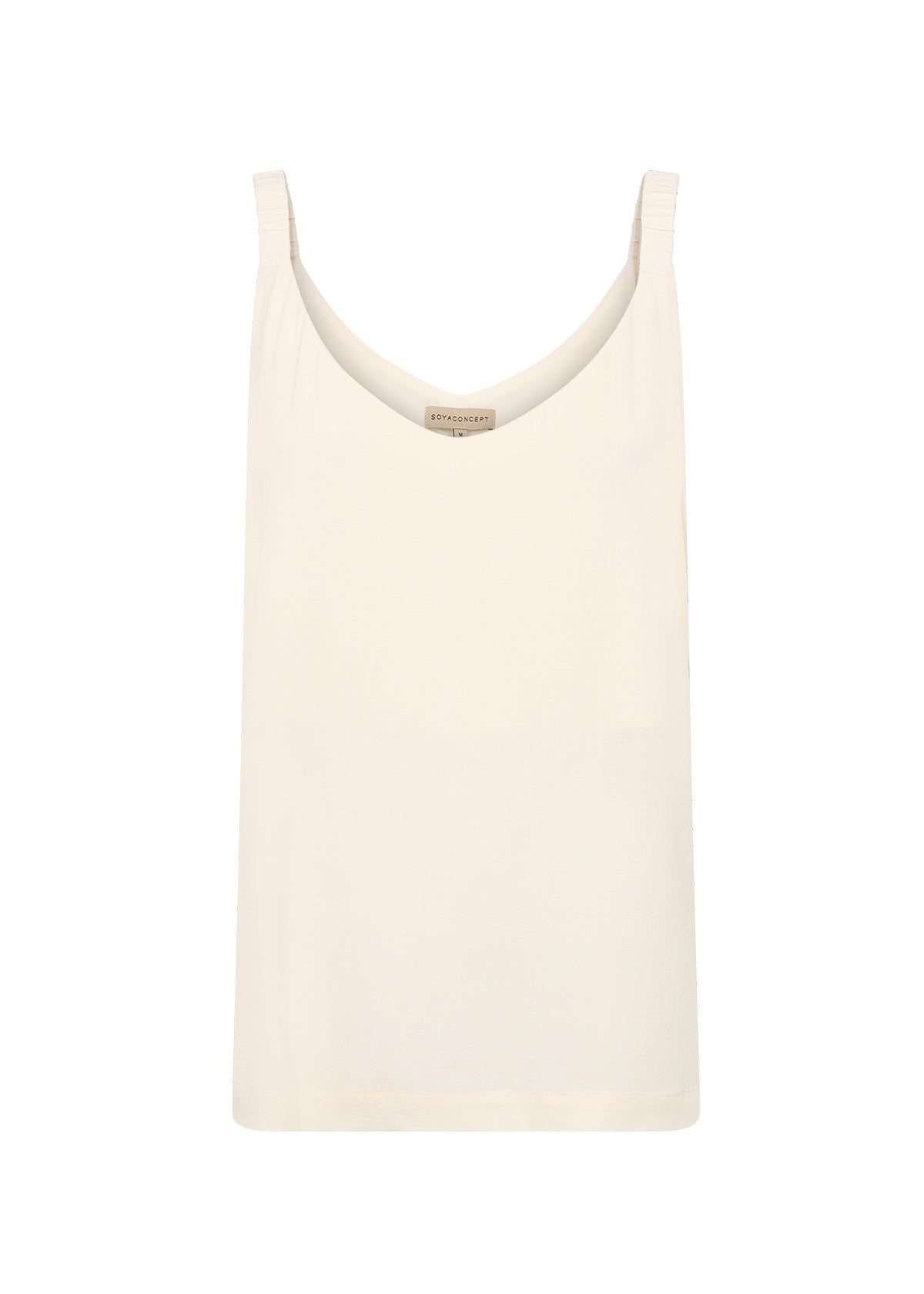 Vest: VISCOSE Strappy Plain RADIA - CREAM - Soya Concept