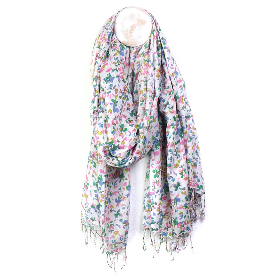 Scarf: Modal Floral Meadow - Pastels - POM