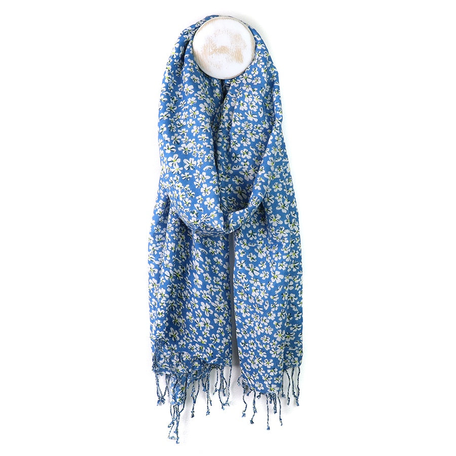 Scarf: Modal Ditsy Floral - Cobalt - POM
