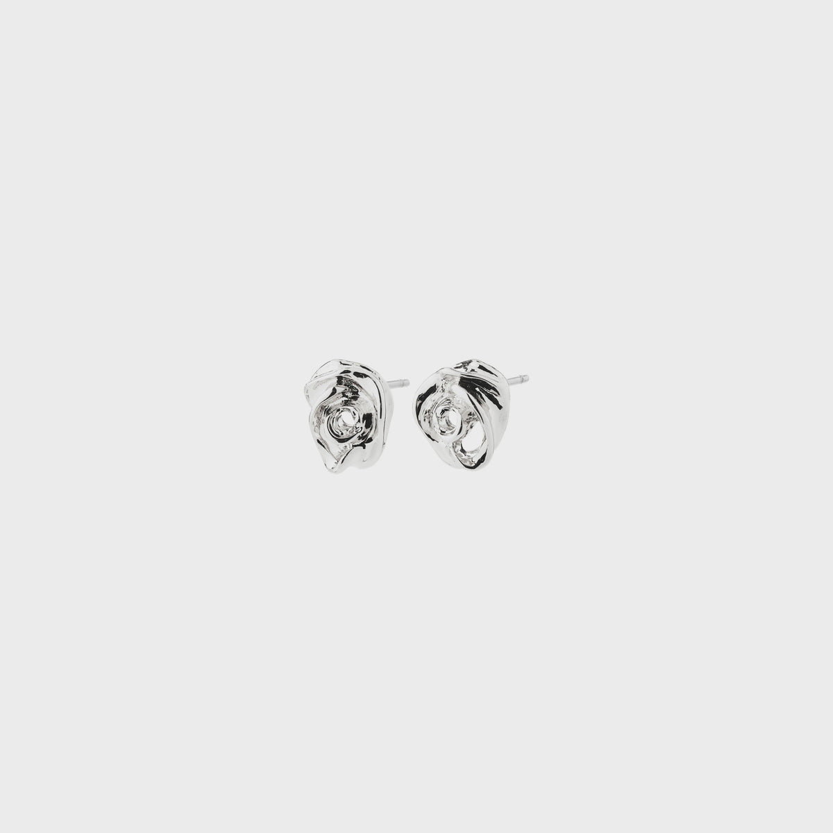 Earrings: Stud Gold Plated Rose RIYAN - Silver Plated - Pilgrim