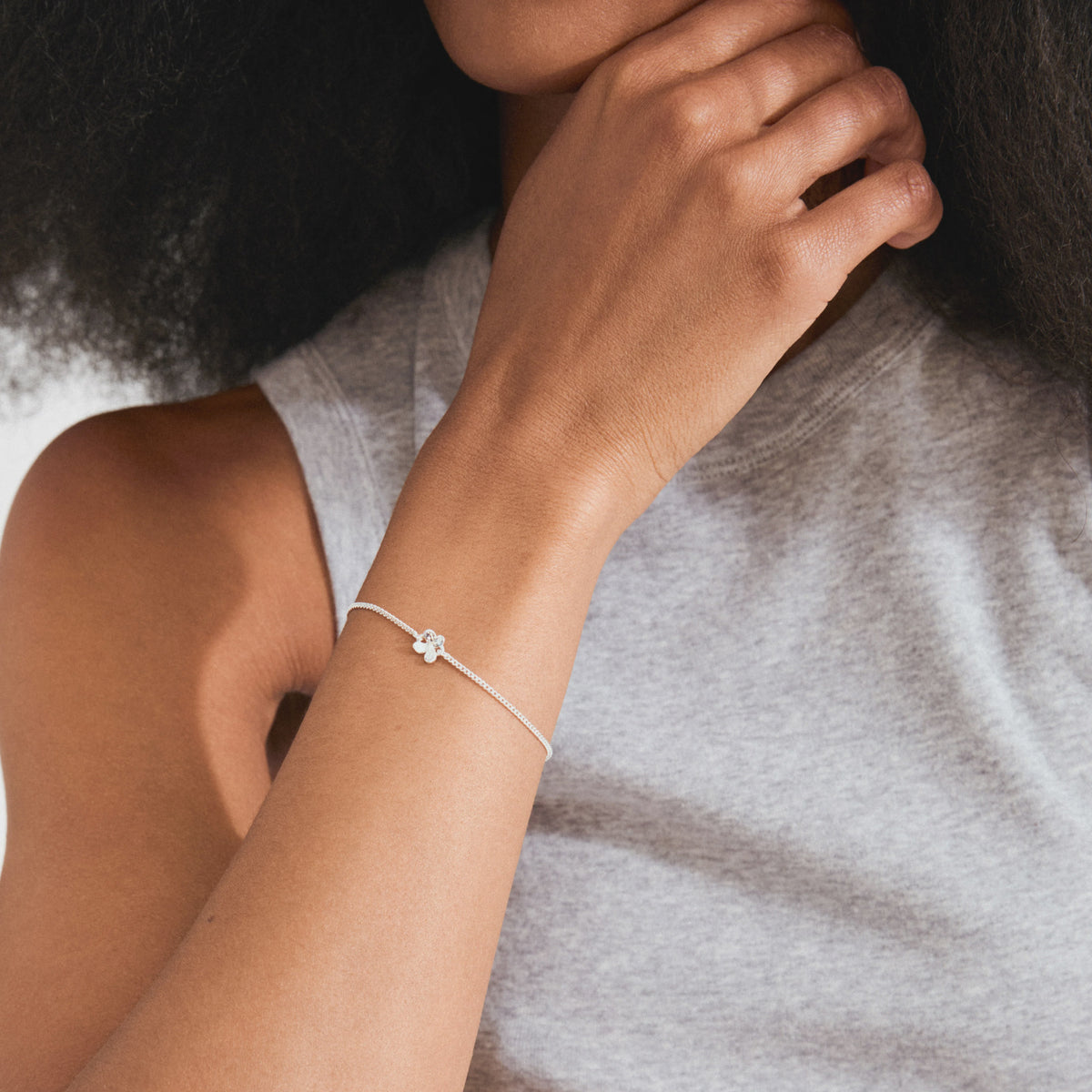 Bracelet: Silver Plated Floral Design AJANI - Silver - Pilgrim