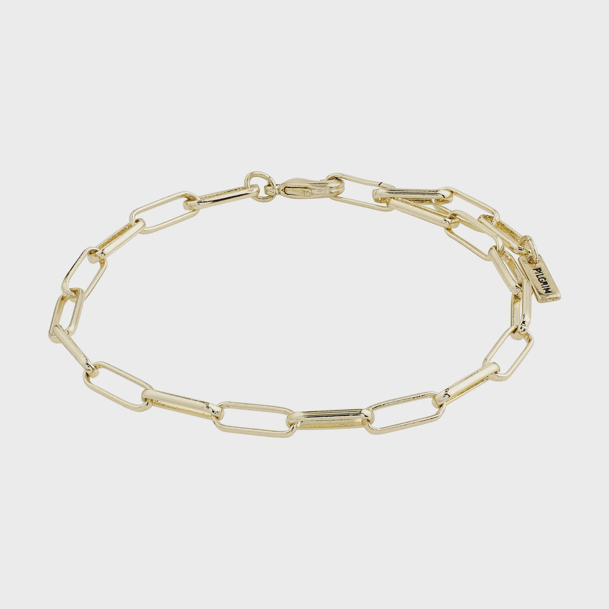 Bracelet: Gold Plated Rectangular Chain Links RONJA- Gold - Pilgrim